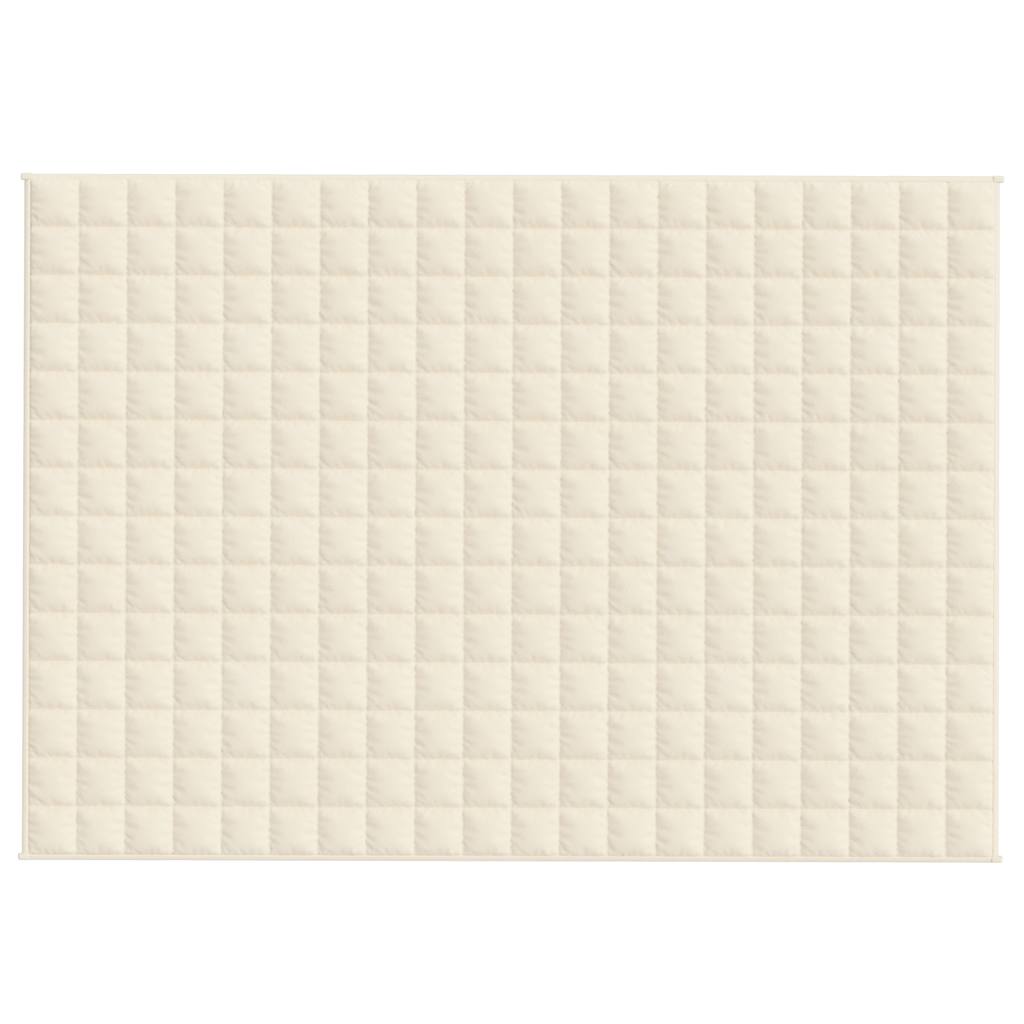 Vidaxx couverture lestée 138x200 cm 10 kg tissu crème clair