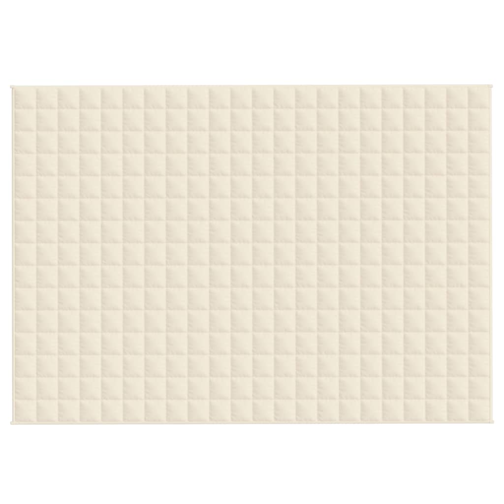 Vidaxx couverture lestée 155x220 cm 7 kg tissu crème clair