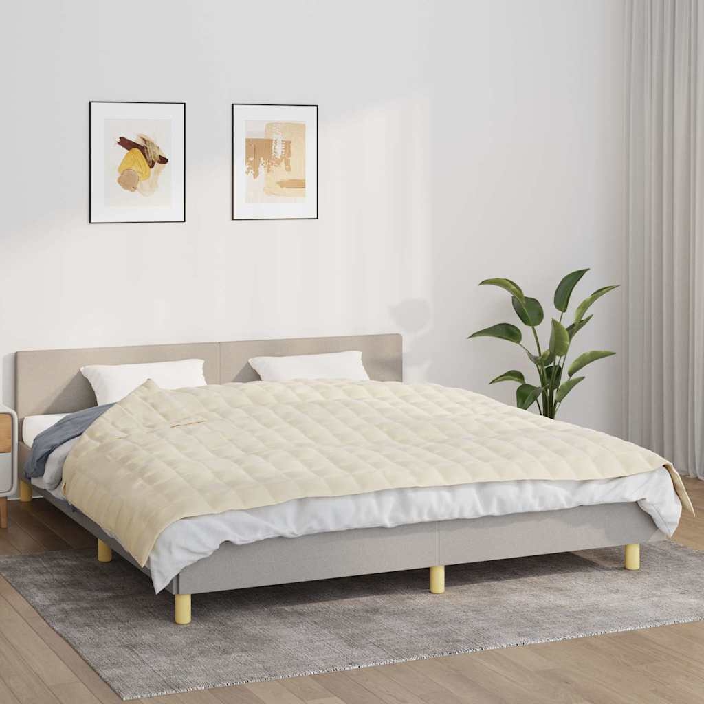 Vidaxx couverture lestée 155x220 cm 7 kg tissu crème clair