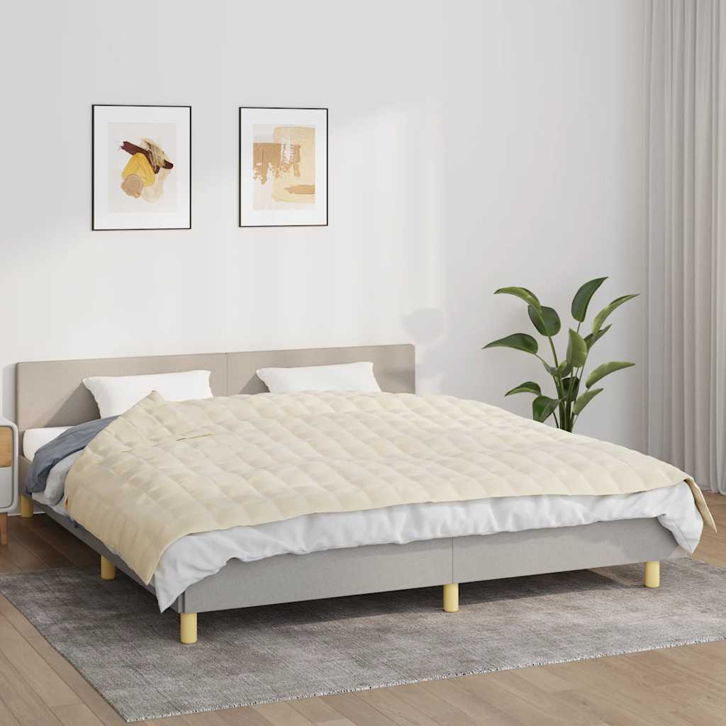 Vidaxx couverture lestée 155x220 cm 11 kg tissu crème clair