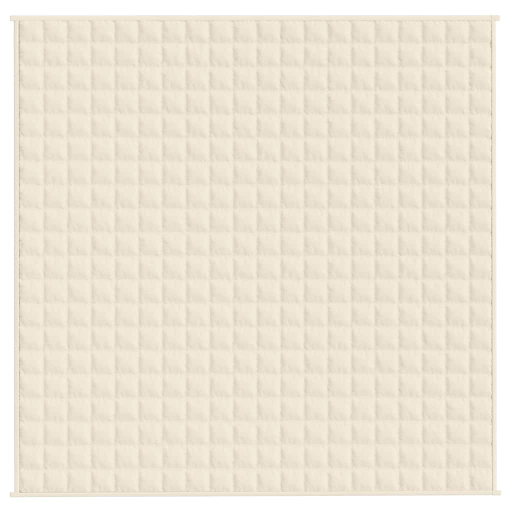 Vidaxx couverture lestée 200x200 cm 9 kg tissu crème clair
