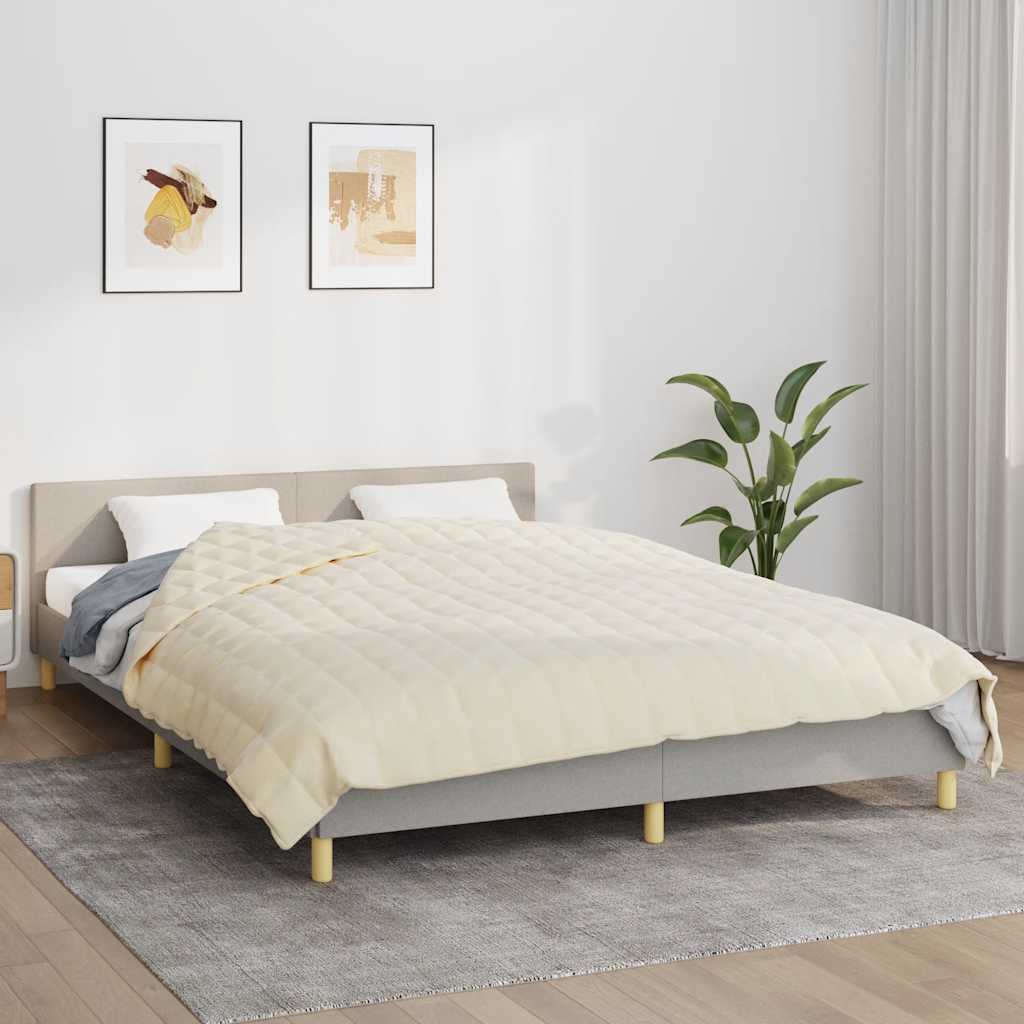 Vidaxx couverture lestée 200x200 cm 9 kg tissu crème clair