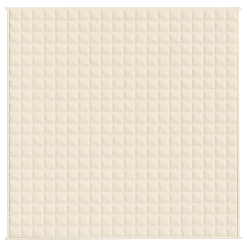 Vidaxx couverture lestée 200x200 cm 13 kg tissu couleur crème clair