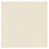Vidaxx couverture lestée 200x200 cm 13 kg tissu couleur crème clair