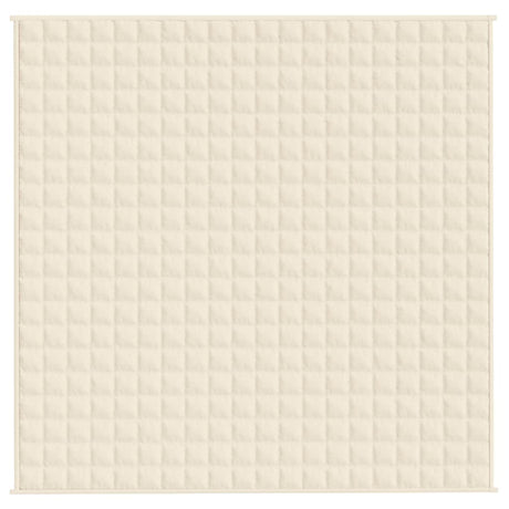 Vidaxx couverture lestée 200x200 cm 13 kg tissu couleur crème clair