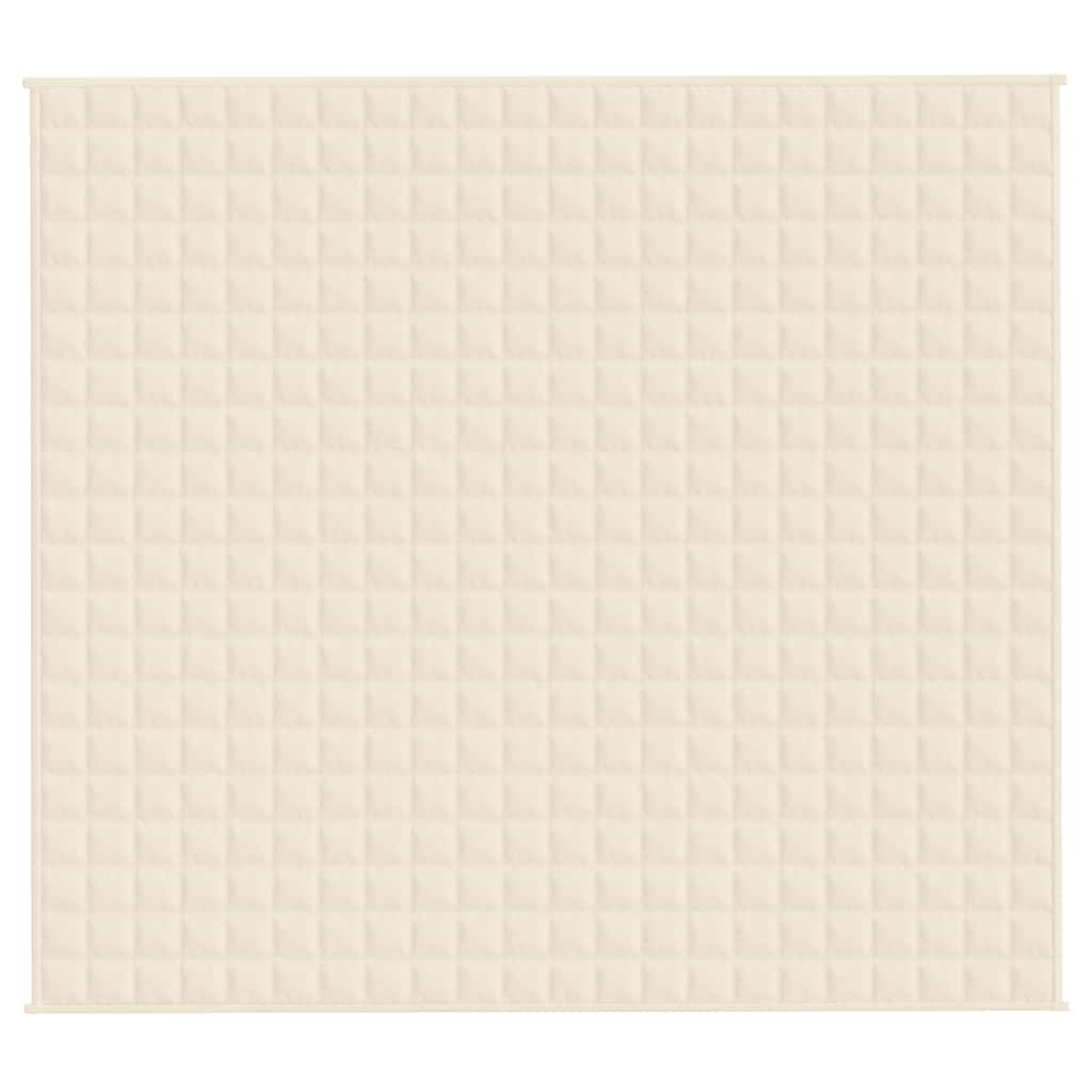 Vidaxx couverture lestée 200x225 cm 9 kg tissu crème clair