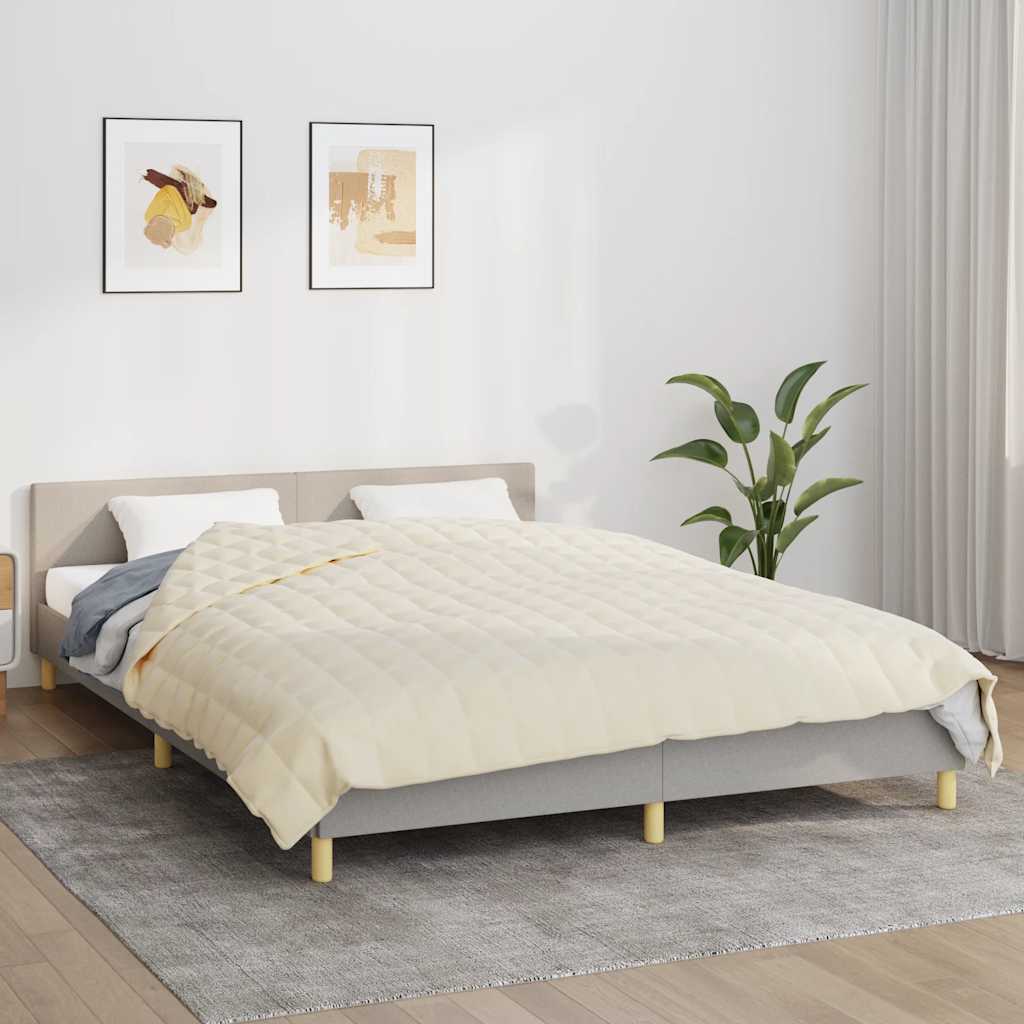 Vidaxx couverture lestée 200x225 cm 13 kg tissu crème clair