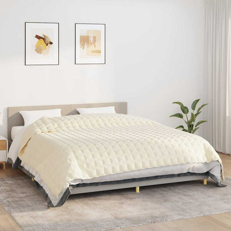 Vidaxx couverture lestée 235x290 cm 11 kg tissu crème clair