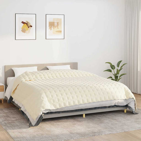 Vidaxx couverture lestée 235x290 cm 15 kg tissu crème clair