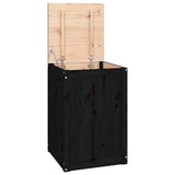Vidaxx panier à linge 44x44x66 cm bois de pin massif noir