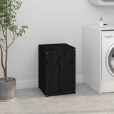 Vidaxx panier à linge 44x44x66 cm bois de pin massif noir