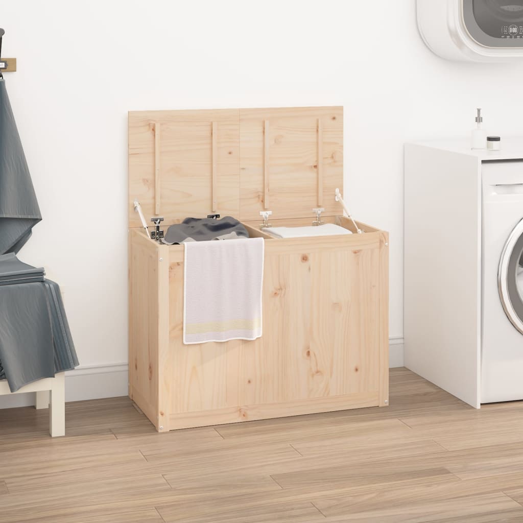 Vidaxx panier à linge 88,5x44x66 cm bois de pin massif