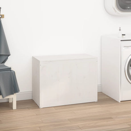 Vidaxx panier à linge 88,5x44x66 cm bois de pin massif blanc