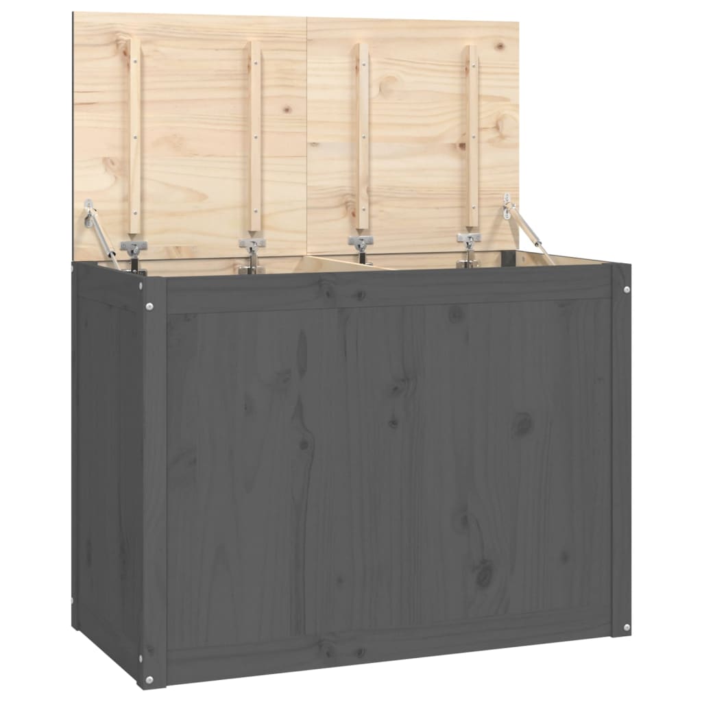 Vidaxx panier à linge 88,5x44x66 cm bois de pin massif gris