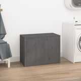 Vidaxx panier à linge 88,5x44x66 cm bois de pin massif gris