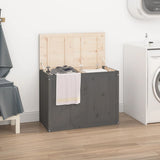 Vidaxx panier à linge 88,5x44x66 cm bois de pin massif gris