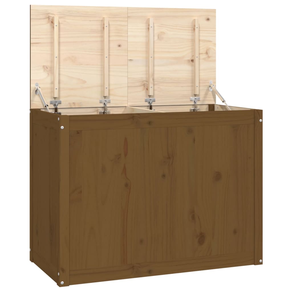 Vidaxx panier à linge 88,5x44x66 cm bois de pin massif marron miel