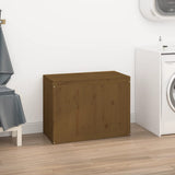 Vidaxx panier à linge 88,5x44x66 cm bois de pin massif marron miel