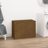 Vidaxl Laundry Basket 88.5x44x66 cm Miele di pino solido marrone