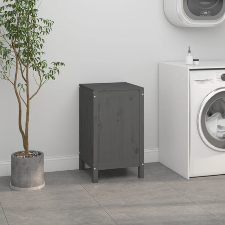 Vidaxx panier à linge 44x44x76 cm bois de pin massif gris