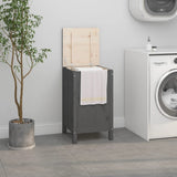 Vidaxx panier à linge 44x44x76 cm bois de pin massif gris