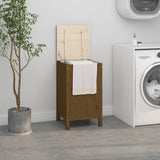 Vidaxx panier à linge 44x44x76 cm bois de pin massif marron miel