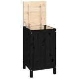 Vidaxx panier à linge 44x44x76 cm bois de pin massif noir