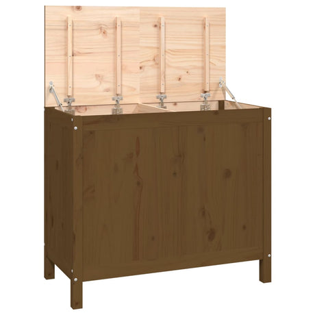 Vidaxx panier à linge 88,5x44x76 cm bois de pin massif marron miel