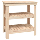 Vidaxl Workbench 78.5x50x80 cm Solid pine