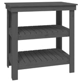Vidaxx établi 78,5x50x80 cm bois de pin massif gris