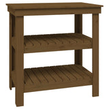 Vidaxx établi 78,5x50x80 cm bois de pin massif marron miel