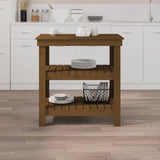 Vidaxx établi 78,5x50x80 cm bois de pin massif marron miel
