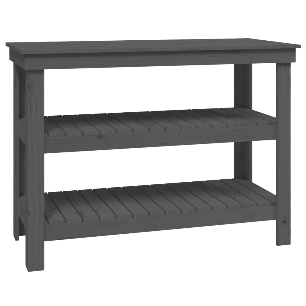 Vidaxx établi 110,5x50x80 cm bois de pin massif gris