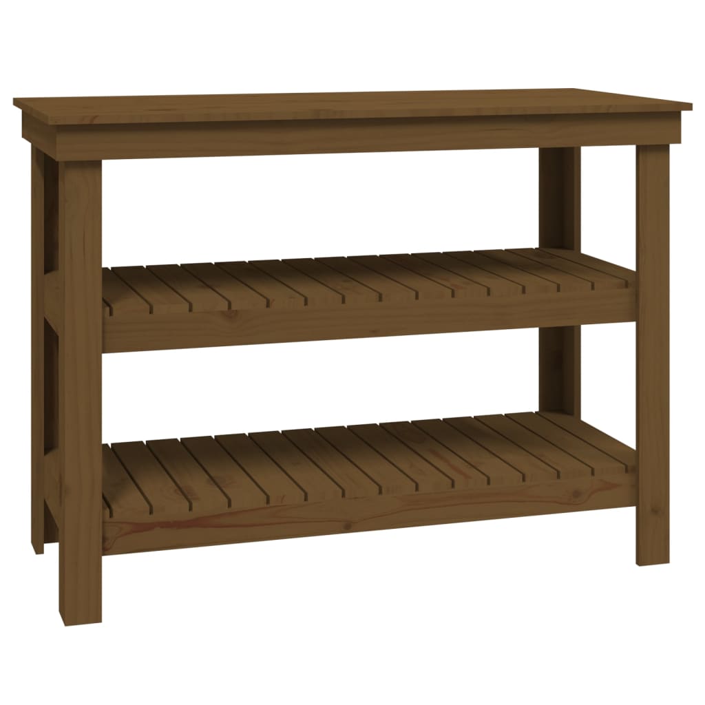 Vidaxx établi 110,5x50x80 cm bois de pin massif marron miel
