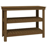 Vidaxl Workbench 110.5x50x80 cm Solid Pine Honey Brown