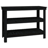 Vidaxx établi 110,5x50x80 cm bois de pin massif noir
