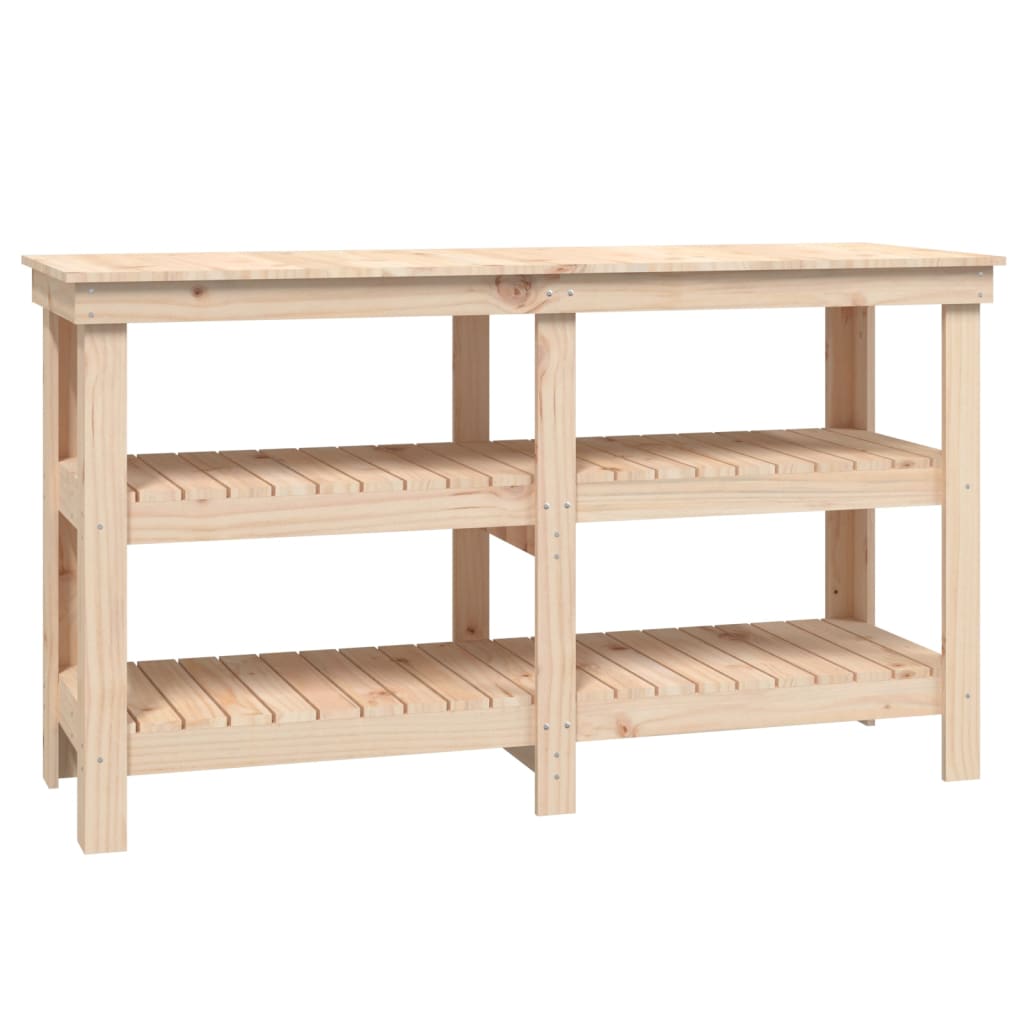 Vidaxl Workbench 142.5x50x80 cm Solid fyrretræ