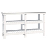 Établi Vidaxx 142,5x50x80 cm bois de pin massif blanc