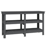 Vidaxl Workbench 142.5x50x80 cm Solid pine Gray