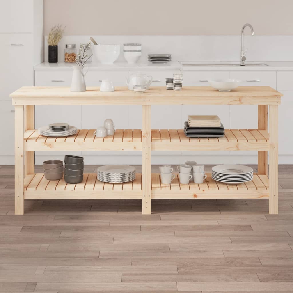 Etabli Vidaxx 181x50x80 cm bois de pin massif