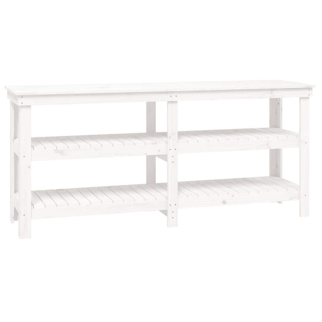 Vidaxx établi 181x50x80 cm bois de pin massif blanc
