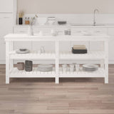 Vidaxx établi 181x50x80 cm bois de pin massif blanc