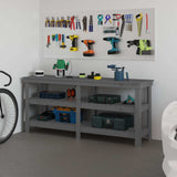 Vidaxx établi 181x50x80 cm bois de pin massif gris