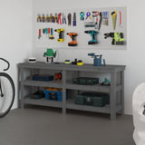 Vidaxl Workbench 181x50x80 cm en pin solide gris