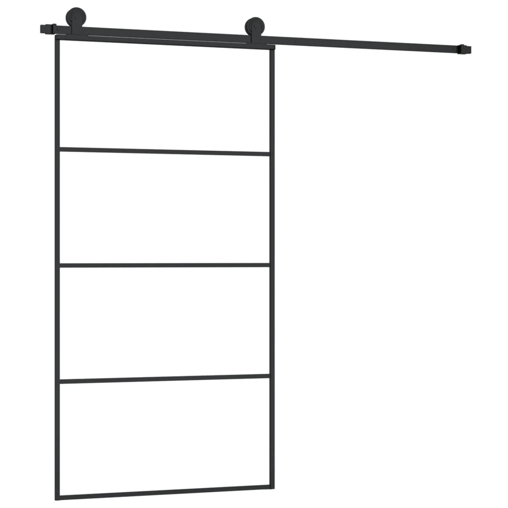 Vidaxl Porte coulissante avec pâte 102.5x205 cm en verre ESG et aluminium