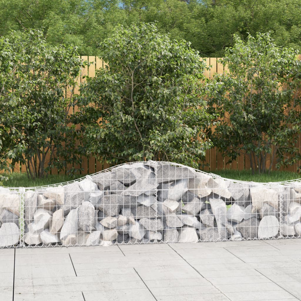 Vidaxx gabion voûté 200x30x40 60 cm en fer galvanisé