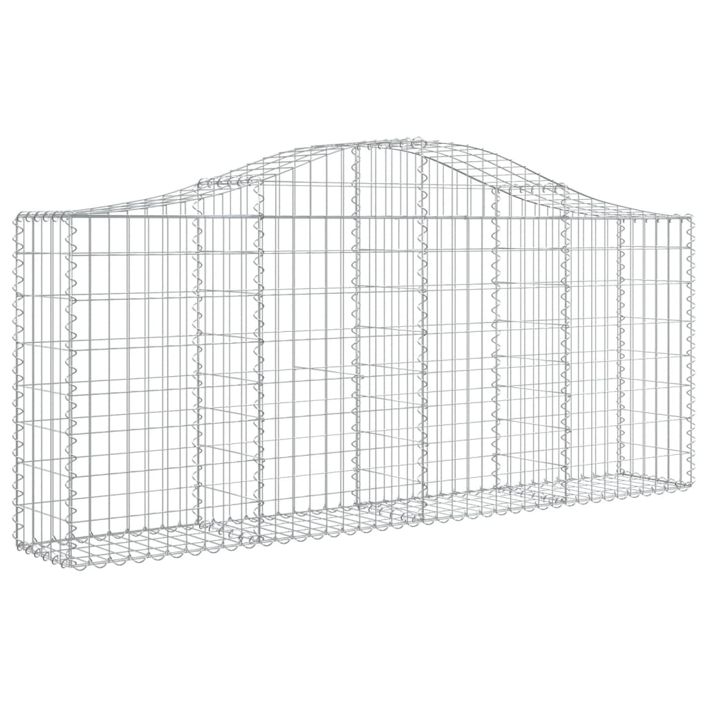 Vidaxx gabion voûté 200x30x80 100 cm en fer galvanisé