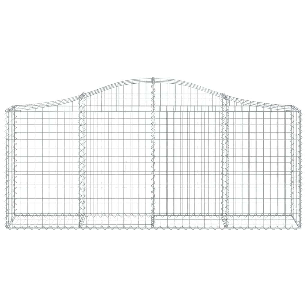 Vidaxx gabion voûté 200x30x80 100 cm en fer galvanisé
