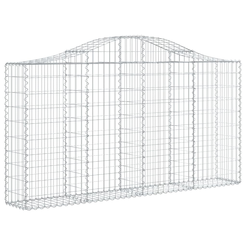 Vidaxx gabion voûté 200x30x100 120 cm en fer galvanisé