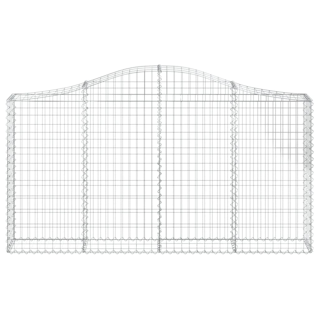 Vidaxx gabion voûté 200x30x100 120 cm en fer galvanisé